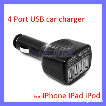 4 Connector 2A 1A 5V DC Lighter Tablet Pack Power Auto USB Charger for Samsung Note 3 Adapter